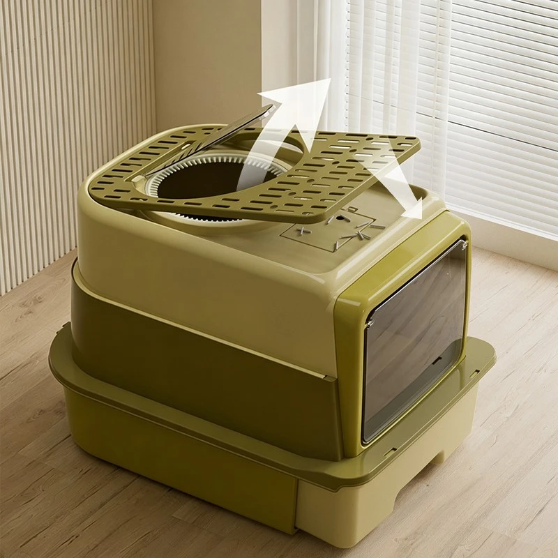 Fully Enclosed Cat Litter Box Plastic Fully Enclosed Cat Litter Box Plastic